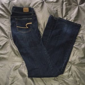 American eagle flare bottom jeans.
